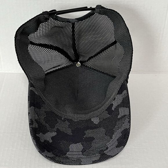 Lululemon Commission Hat Cap Mesh Adjustable Strapback Black/Gray Camo Unisex OS - Picture 9 of 13